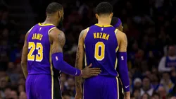 Kyle Kuzma defendió a LeBron de quienes lo criticaron por su actitud en el partido de su hijo