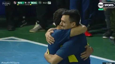 El festejo de los jugadores de Boca.