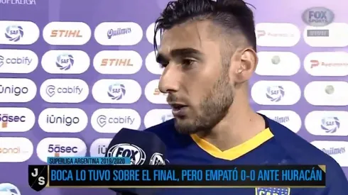 Eduardo Salvio luego del empate de Boca.