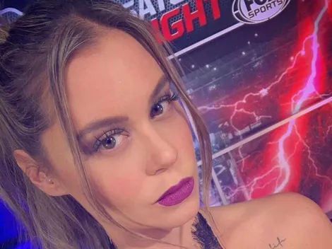 Vero Laguera se mostró en el Estadio Universitario siguiendo de cerca a Pumas