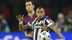 Arturo Vidal en un partido contra Barcelona.