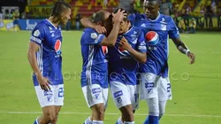 Así celebró Macalister Silva el gol que le anotó a Bucaramanga.