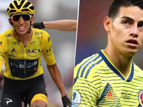De un ídolo a otro: llegó el saludo de James Rodríguez para Egan Bernal