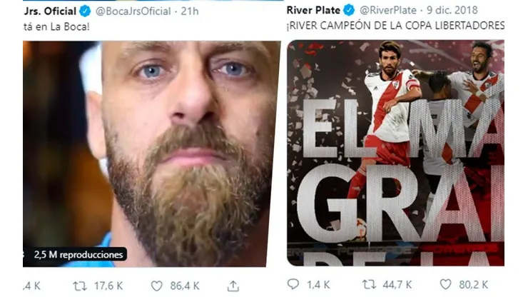 Foto de la captura de los dos tuits.