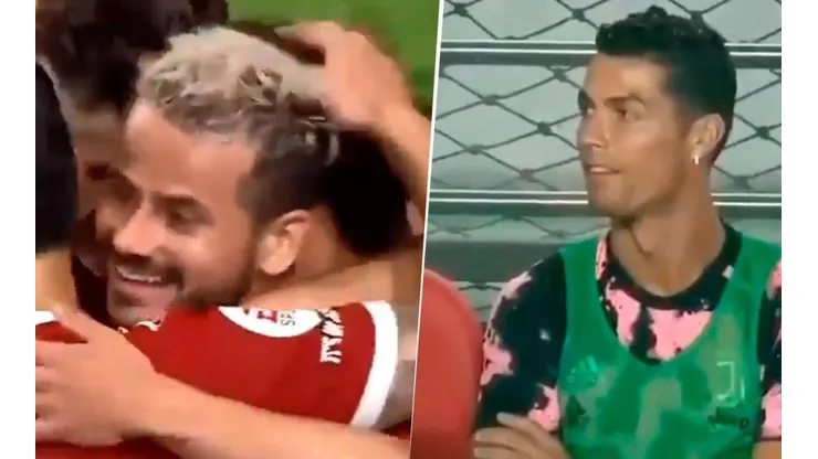 A Cristiano Ronaldo le copiaron el festejo y su cara lo dijo todo