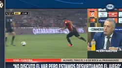 Alfaro interrumpió cuando preguntaron por el penal: "No fue bajo ningún punto de vista"