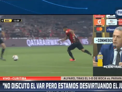 Alfaro interrumpió cuando preguntaron por el penal: "No fue bajo ningún punto de vista"