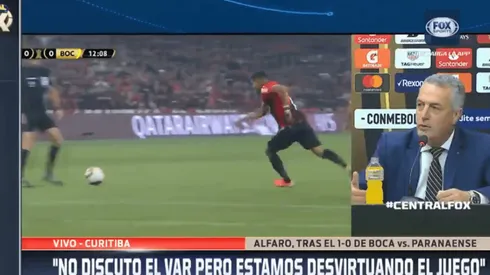 Alfaro interrumpió cuando preguntaron por el penal: "No fue bajo ningún punto de vista"
