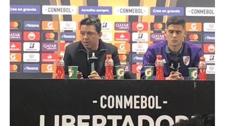 La interrupción viral de Gallardo a Martínez Quarta en plena conferencia