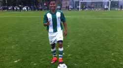 Juan David Torres con la camiseta de Banfield.