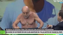 Pagani se sacó la ropa en vivo para demostrar que tiene el mismo físico que De Rossi