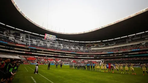 Checa cómo se vio el nuevo césped del Estadio Azteca