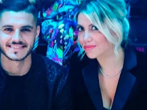 Icardi subió una foto de Wanda Nara con un escote enorme y puso un emoji que lo dice todo