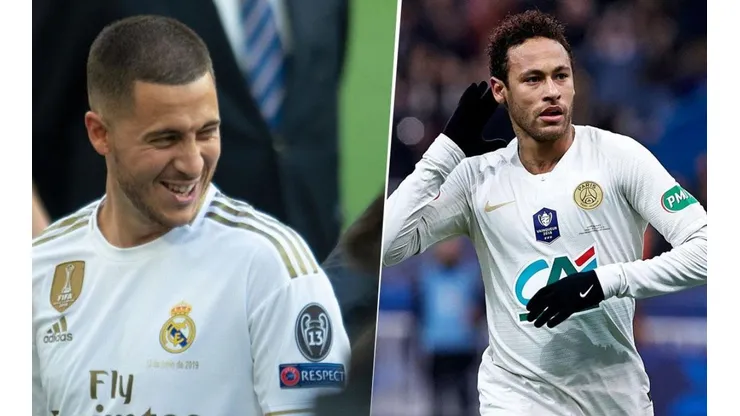 Hazard y Neymar. ¿Se juntarán en el Merengue? (Getty)