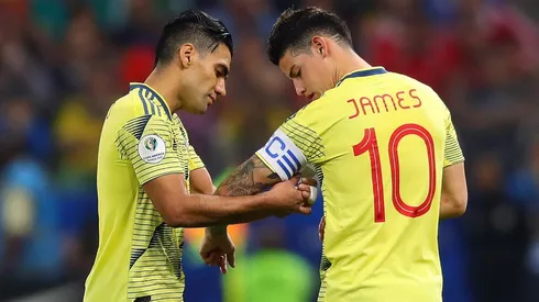 Foto de James Rodríguez con Radamel Falcoa.