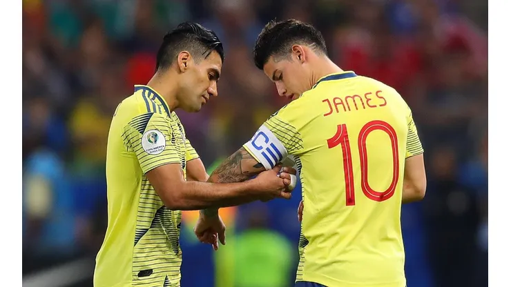 Foto de James Rodríguez con Radamel Falcoa.