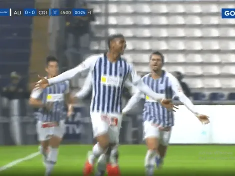 Aldair Fuentes abrió el marcador en Matute contra Sporting Cristal al final del primer tiempo