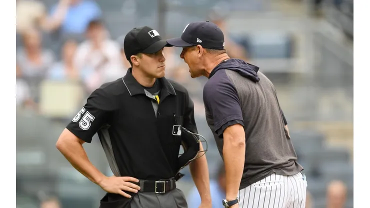 Polémica: el audio que revela lo que Aaron Boone les gritó a los umpires antes de ser expulsado