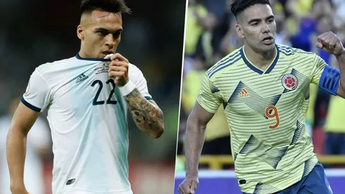 Lautaro y 'su espejo' Radamel Falcao.