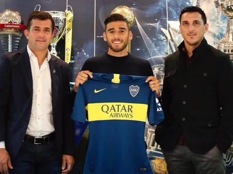 Feliz con la Azul y Oro: la foto oficial de Eduardo Salvio como nuevo jugador de Boca