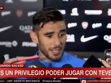 Eduardo Salvio frenó la pregunta de un periodista y tiró: "Me gustaría aclararlo"