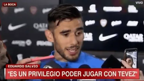 Eduardo Salvio frenó la pregunta de un periodista y tiró: "Me gustaría aclararlo"