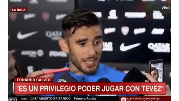Eduardo Salvio frenó la pregunta de un periodista y tiró: "Me gustaría aclararlo"