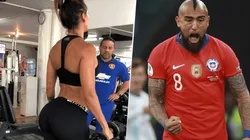 Foto de Arturo Vidal y su pareja.