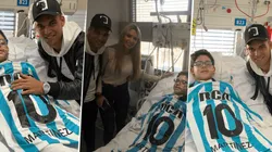 Foto de Lautaro Martínez y el nene.