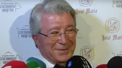 Entre risas, el presidente del Atlético Madrid habló sobre James Rodríguez