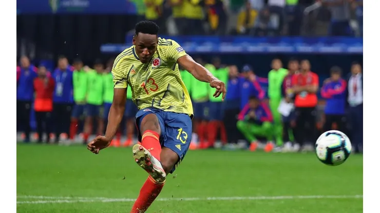 Foto de Yerry Mina, jugador de Colombia.