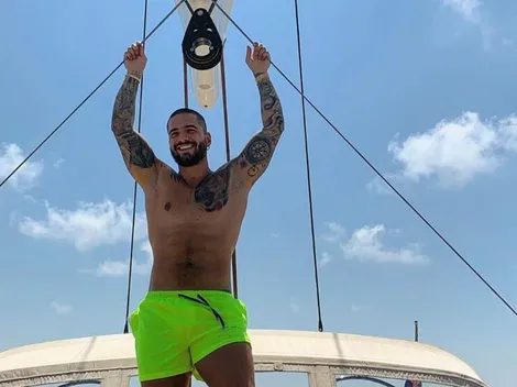 Maluma subió foto sentado en un auto y el Kun Agüero se la comentó en Instagram