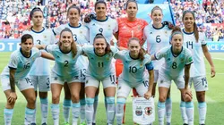 La Selección Argentina en su debut ante Japón en el Mundial 2019. (Getty)