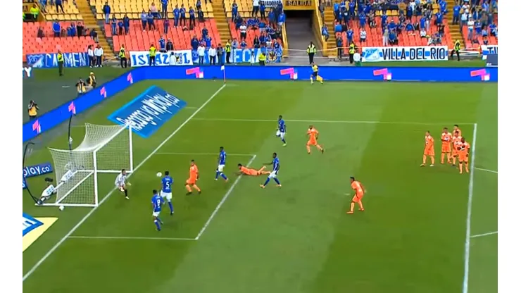 José Moreno descontó para Millonarios y lo acercó en el marcador: ¡1-2!