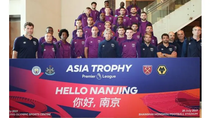 El West Ham realiza parte de la pretemporada en China. (Foto: sitio oficial West Ham)