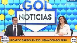 Bruno Ginocchio acompaña a Alexandra del Solar en el noticiero.