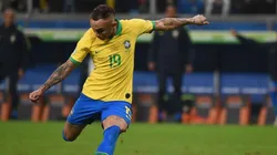 Everton durante la Copa América ganada por Brasil.