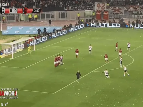 Mora metió el primer gol de su despedida de tiro libre