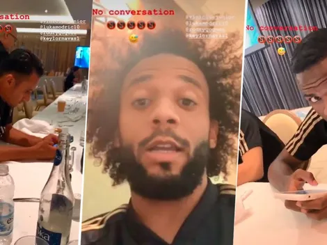 El trolleo de Marcelo a Keylor Navas, Modric, Vinicius y Rodrigo en plena cena del Real Madrid