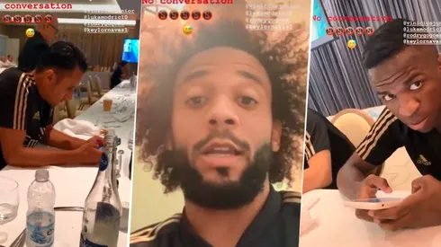 El trolleo de Marcelo a Keylor Navas, Modric, Vinicius y Rodrigo en plena cena del Real Madrid
