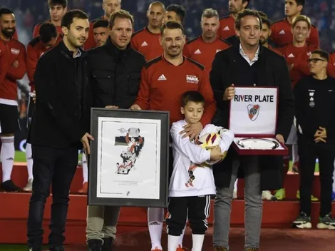 Lluvia de goles y de emociones en la despedida de Rodrigo Mora en el Monumental