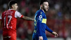 Nahitan Nández con la camiseta de Boca.