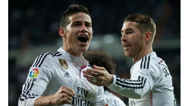 Ramos y James Rodríguez en épocas donde ambos vestían de blanco.