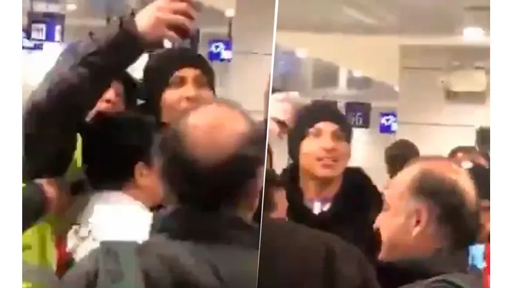 La reacción de Paolo Guerrero cuando unos hinchas brasileños le gritan "pecho frío"