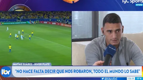Matías Suárez: “No hace falta decir que nos robaron, todo el mundo lo sabe”
