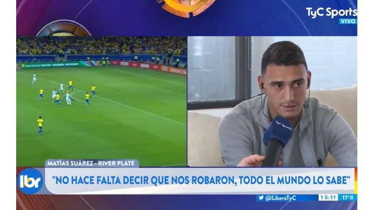 Matías Suárez: “No hace falta decir que nos robaron, todo el mundo lo sabe”
