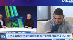 Matías Suárez hizo reír a todos: "Que Gallardo no escuche la nota porque me mata"