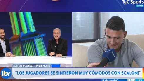 Matías Suárez hizo reír a todos: "Que Gallardo no escuche la nota porque me mata"