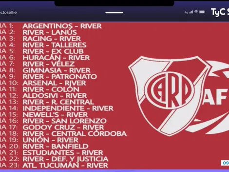 En vivo: TyC Sports mostró el fixture de River ¡¡y en lugar de Boca decía "Ex Club"!!
