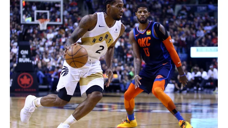 Oklahoma City Thunder v Toronto Raptors - Not Released (NR) NOTE TO USER: User expressly acknowledges and agrees that, by downloading and or using this photograph, User is consenting to the terms and conditions of the Getty Images License Agreement.